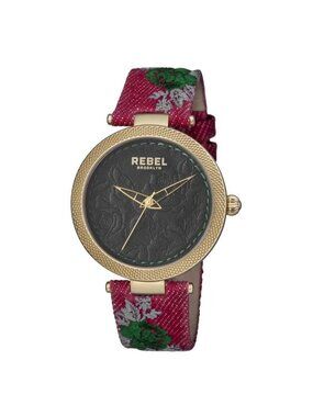 NWT Rebel Carroll Gardens Green Dial Ladies Watch
